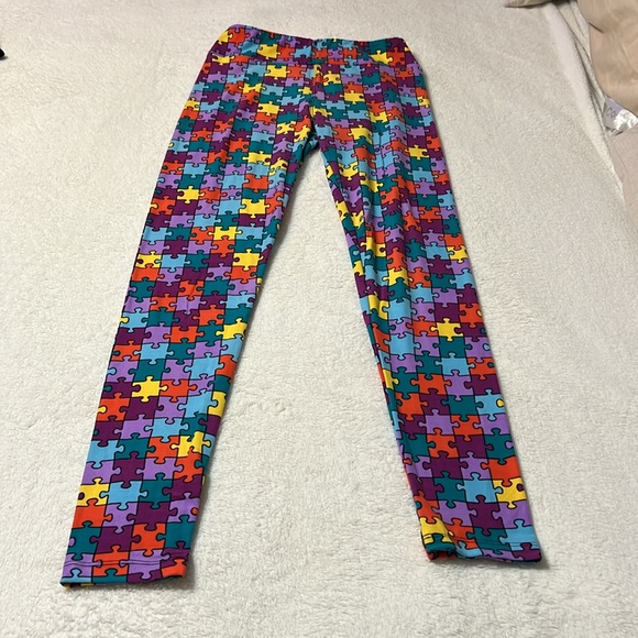 One size, LulaRoe autism awareness leggings - Picture 2 of 2